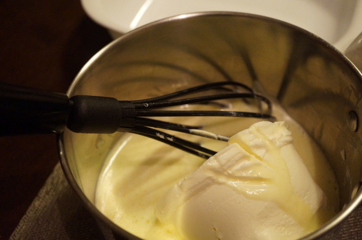 mascarpone into yolk mixture until smooth