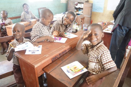 Students At St. Jude's Primary School Happy With Their New Staionary